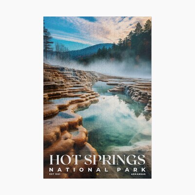 Hot Springs National Park Jigsaw Puzzle, Family Game, Holiday Gift | S10 - image1